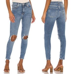 Free People High Rise Busted Skinny Jeans Size 25